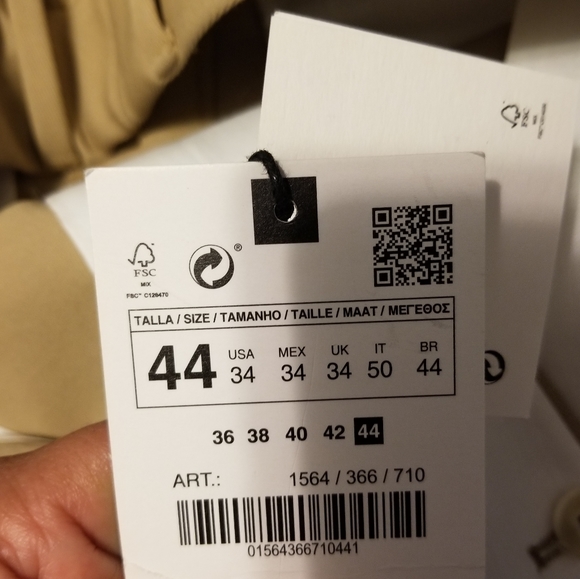 NWT Zara Dress Pants Women's Color Khaki Size 34 Bent From Below - Picture 13 of 14